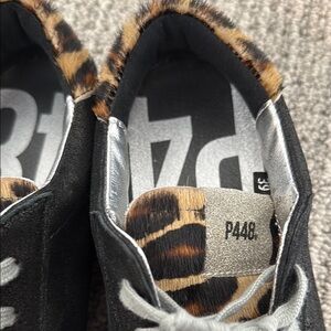 P448 Black and Gray High-Top Sneakers Size 39